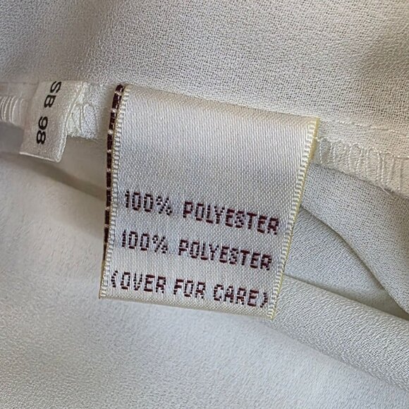 80s Susan Bristol Size 16 Pleated Collar Blouse Long Puff Sleeves Flowy Romantic - Picture 7 of 12